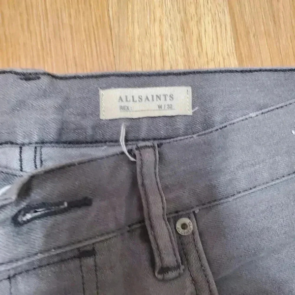 All Saints Cigarette Stretch Cotton Blend Men Jeans - Picture 4 of 10